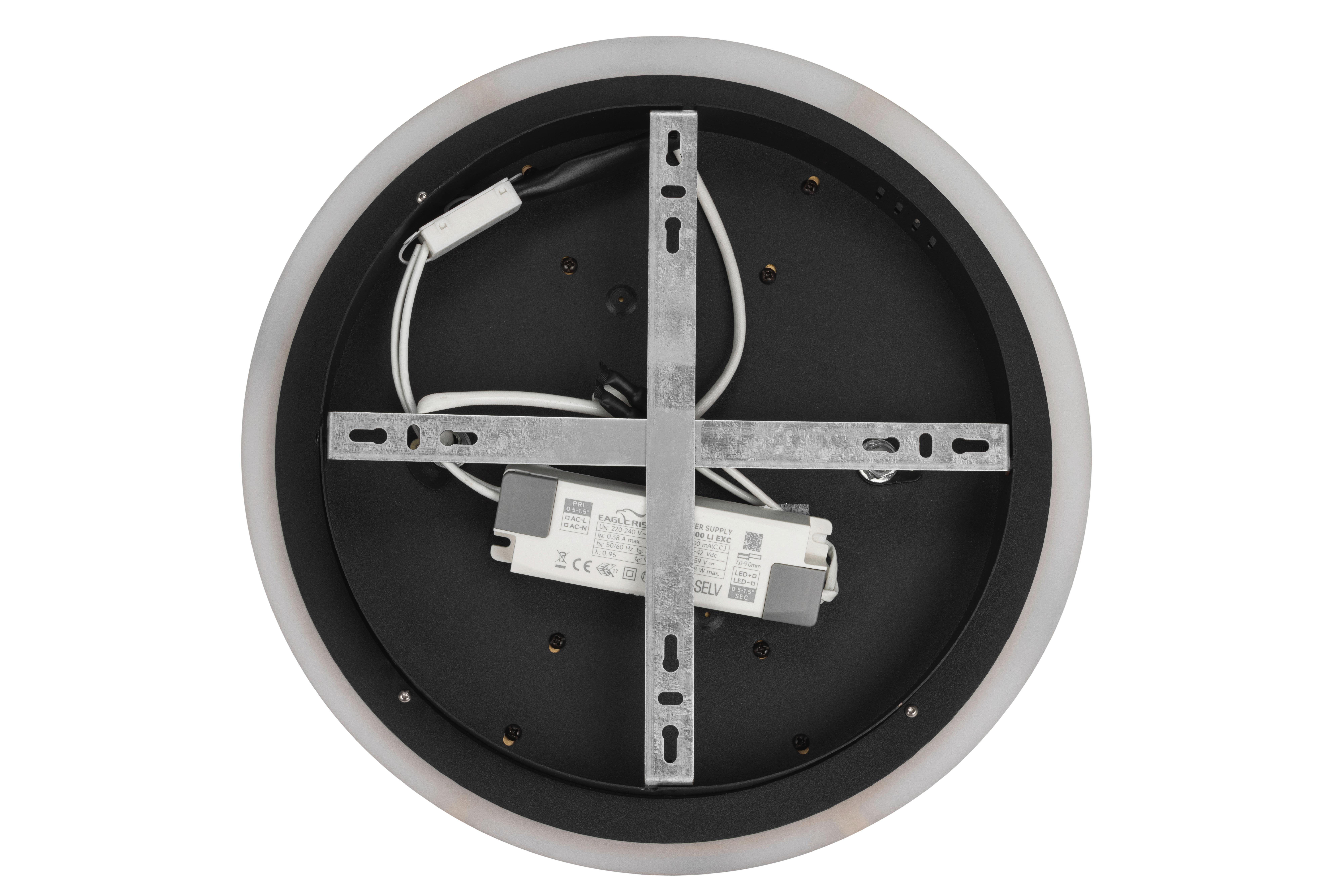 LED-TAKLAMPA RIP - svart/guldfärgad, Modern, metall/plast (110/72/11cm)