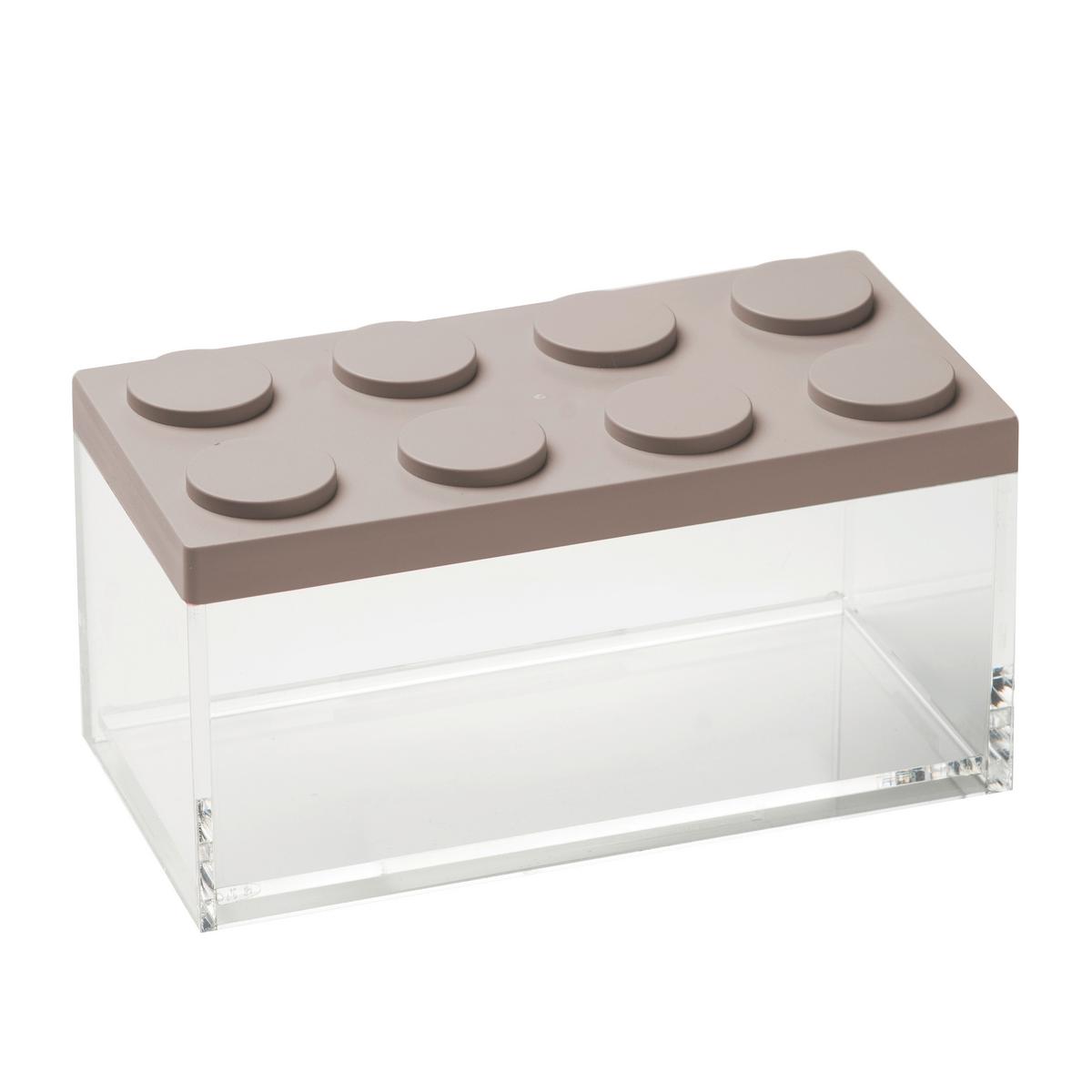 Vorratsdose Matea in Transparent/Braun ca. 1,5 l - Transparent/Graubraun, Kunststoff (10/20/10,5cm)