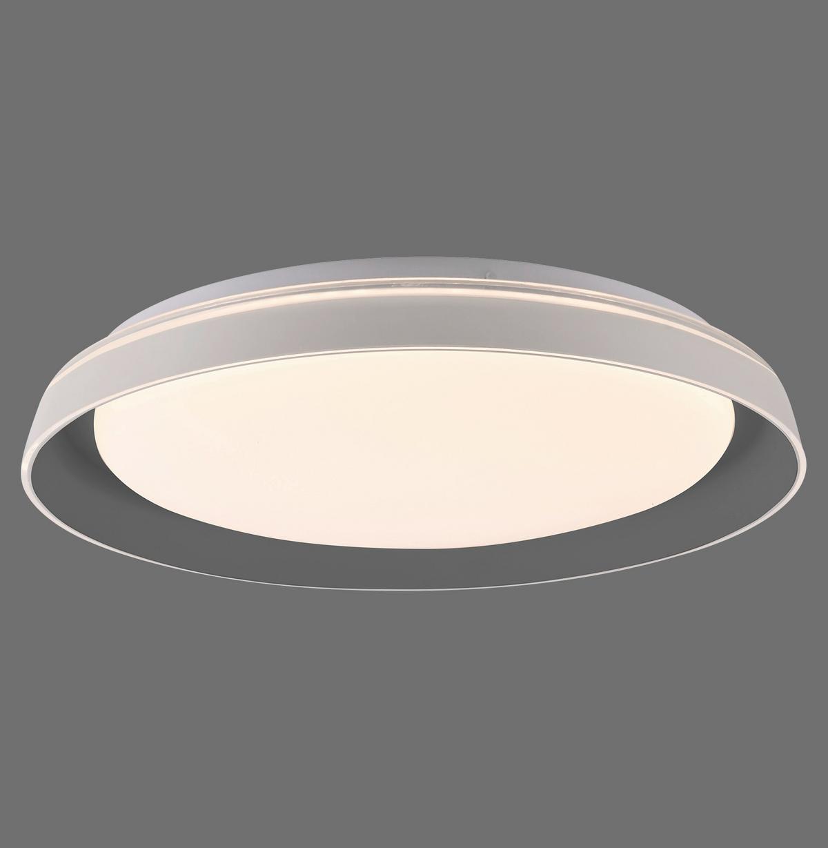LED-Deckenleuchte Sati Grau max. 19,5 Watt - Grau, MODERN, Kunststoff/Metall (43/43/8,5cm)