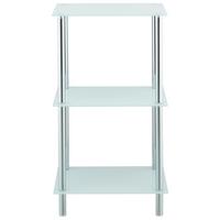 Regal Weiss - Chromfarben/Weiss, Modern, Glas/Metall (40/72/30cm) - Mömax