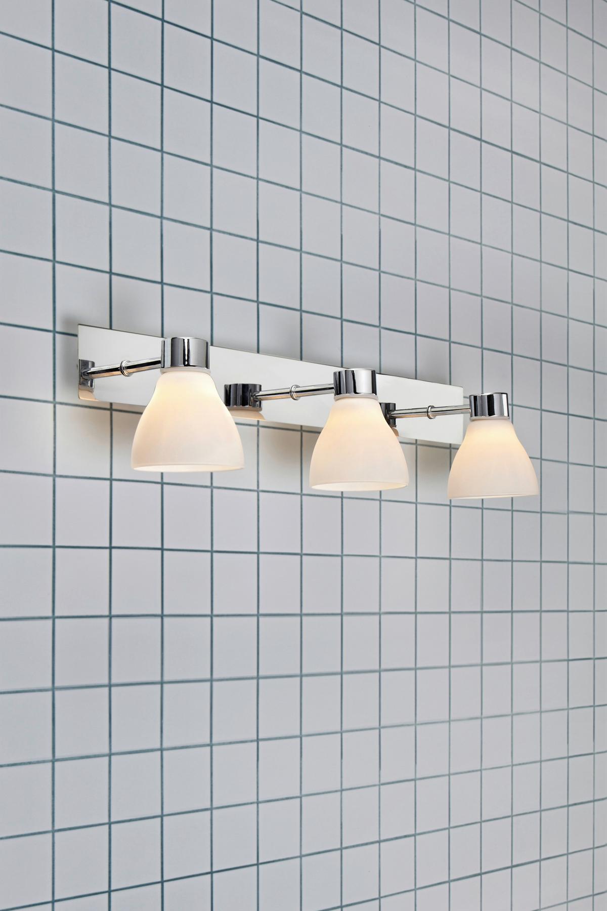 Wandleuchte Cassis max. 18 Watt - Chromfarben/Opal, Basics (14,5/50/12cm) - Markslöjd