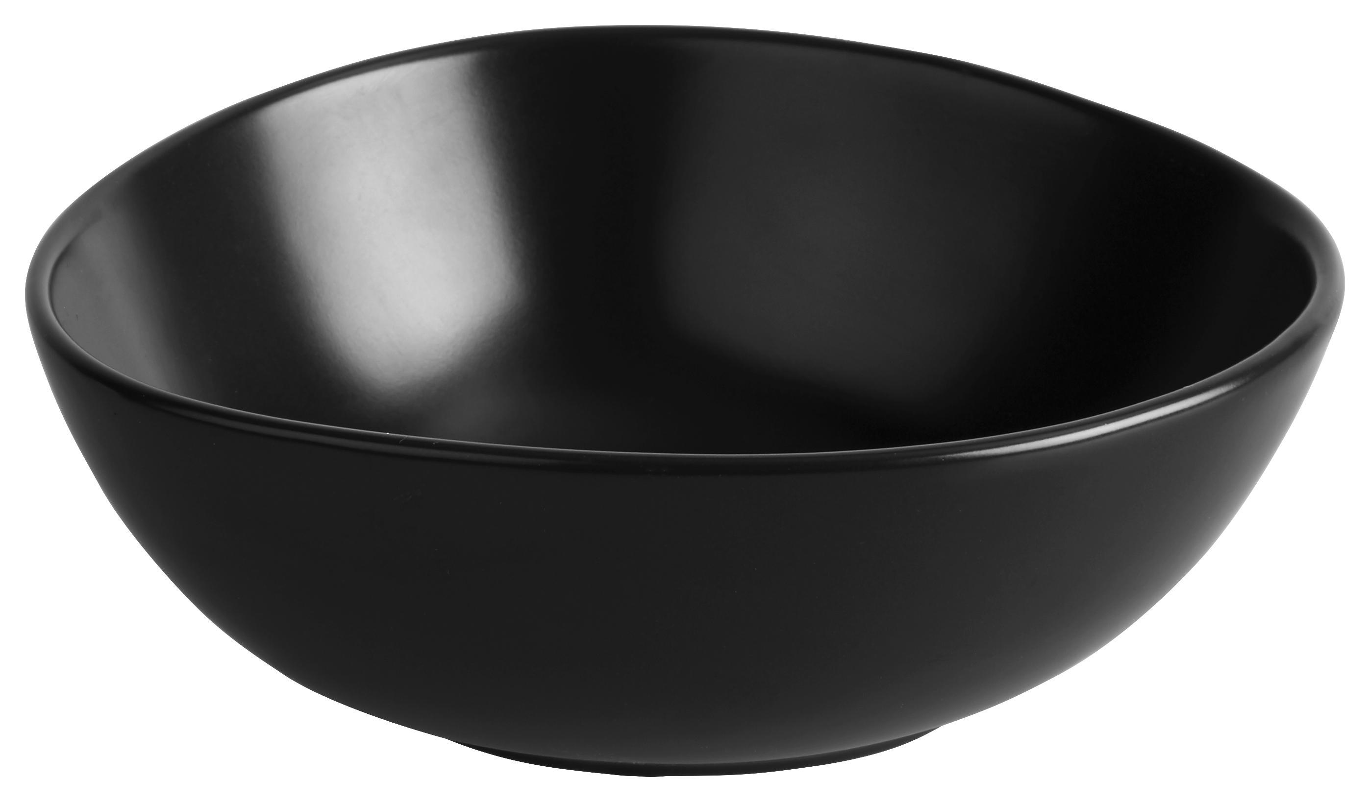 Müslischale Nele aus Steinzeug in Schwarz - Schwarz, MODERN, Keramik (15,6/13,8/5,5cm) - Premium Living