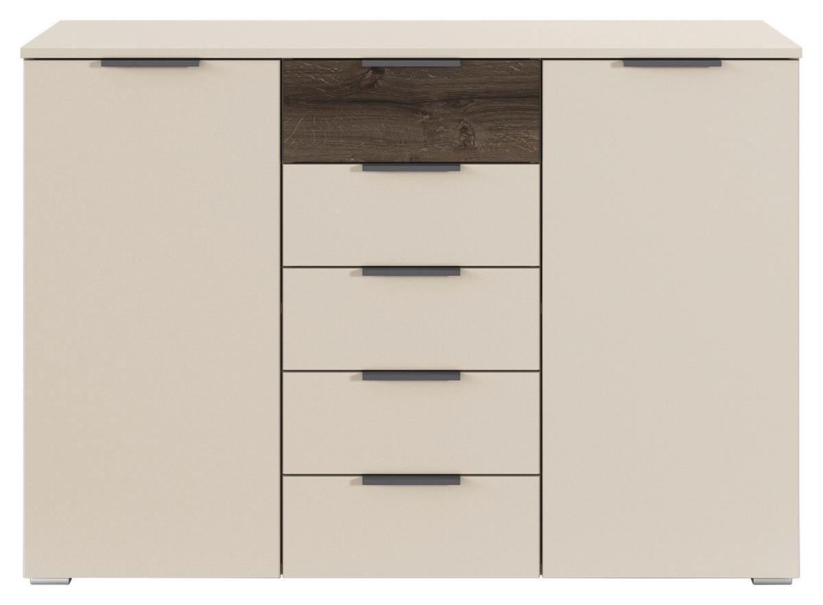COMODA SAJO - șampanie, Trend, material pe bază de lemn (120/84/40cm) - Premium Living
