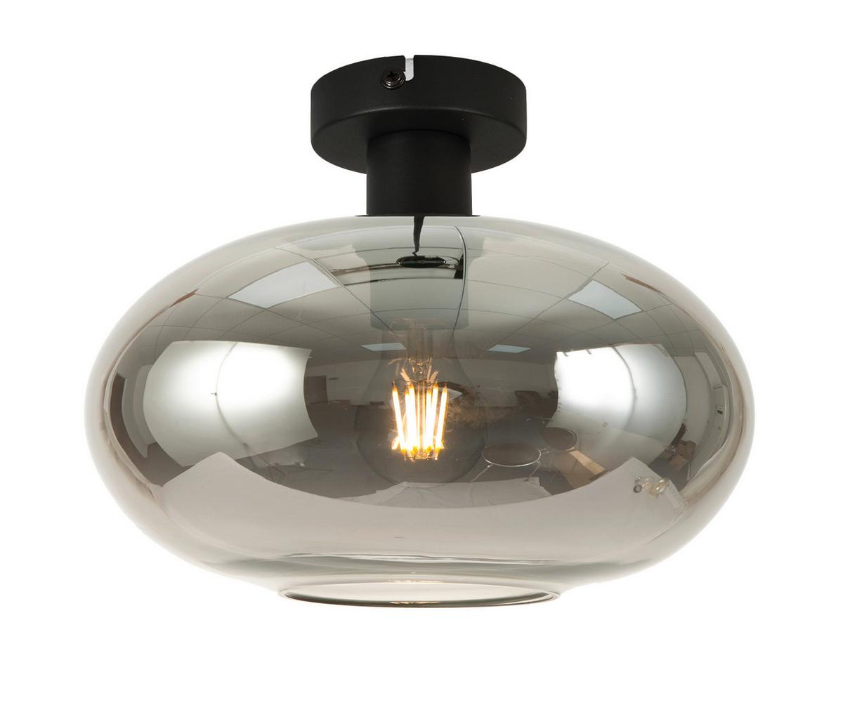 Deckenleuchte Tipo in Schwarz max. 25 Watt - Schwarz, MODERN, Glas/Metall (30/23,5cm) - Mömax
