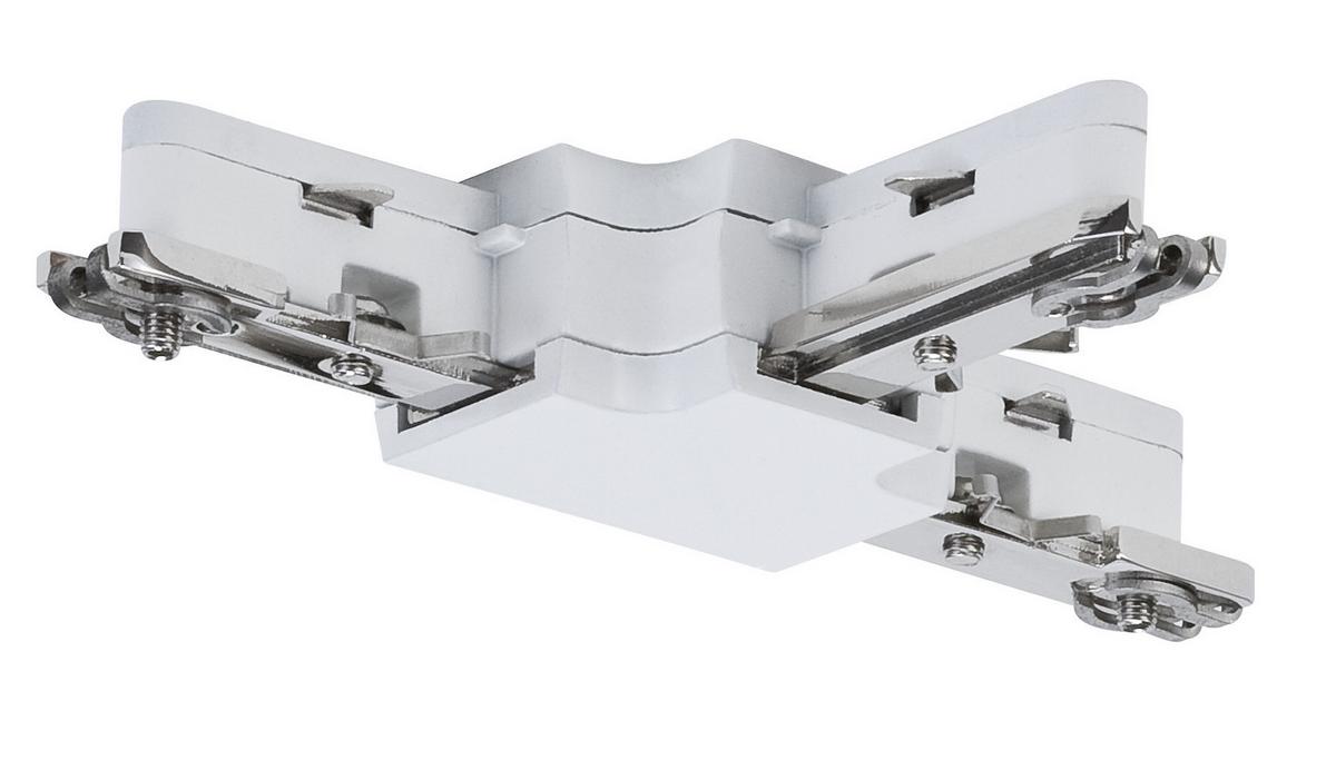 Schienensystem-Verbinder T-Verbinder in Weiß - Weiß, Design, Metall (10,4/1,8/6,2cm) - Paulmann