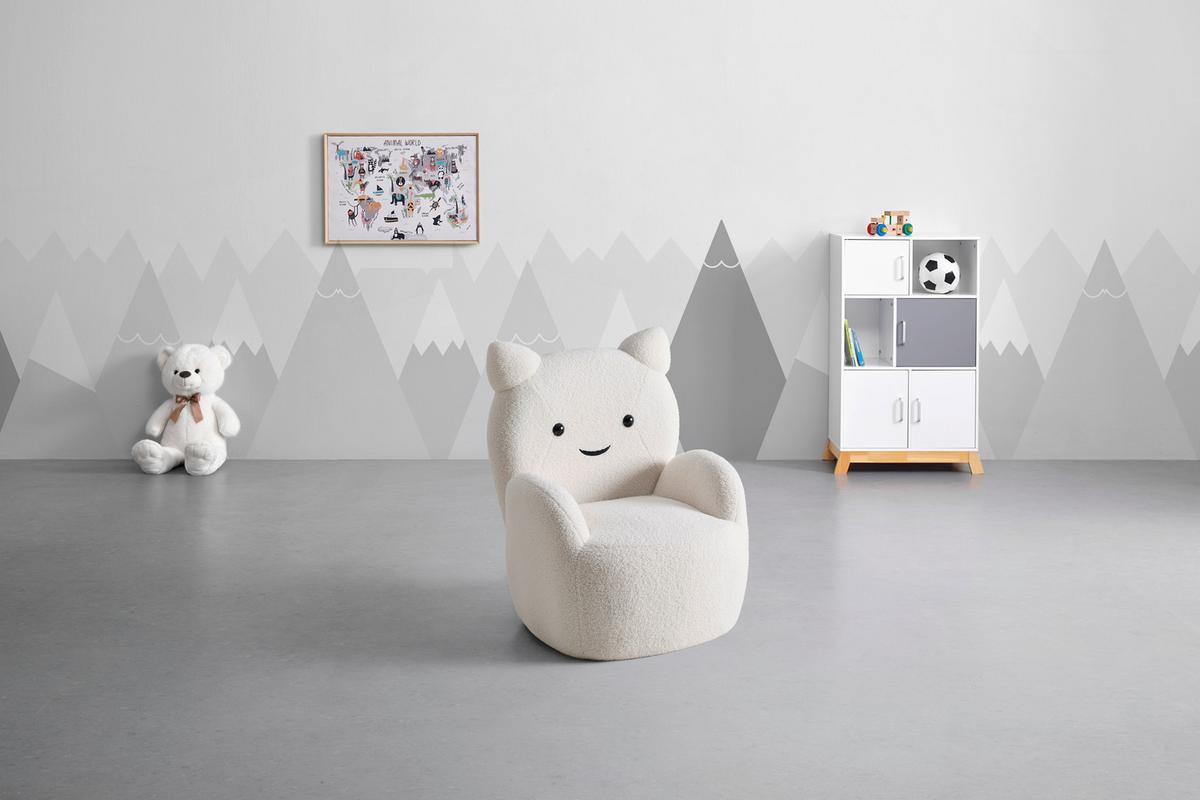 Fotelja Kitti -Trend- - bijela, Romantično / ladanjski, drvo/tekstil (59/72/58cm) - Premium Living