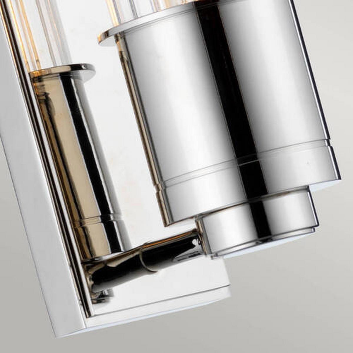 Kupaonska Zidna Svjetiljka Qn-Wellington1-Pc - boje kroma, Design, staklo/metal (8.1/40/12.1cm) - Elstead Lighting