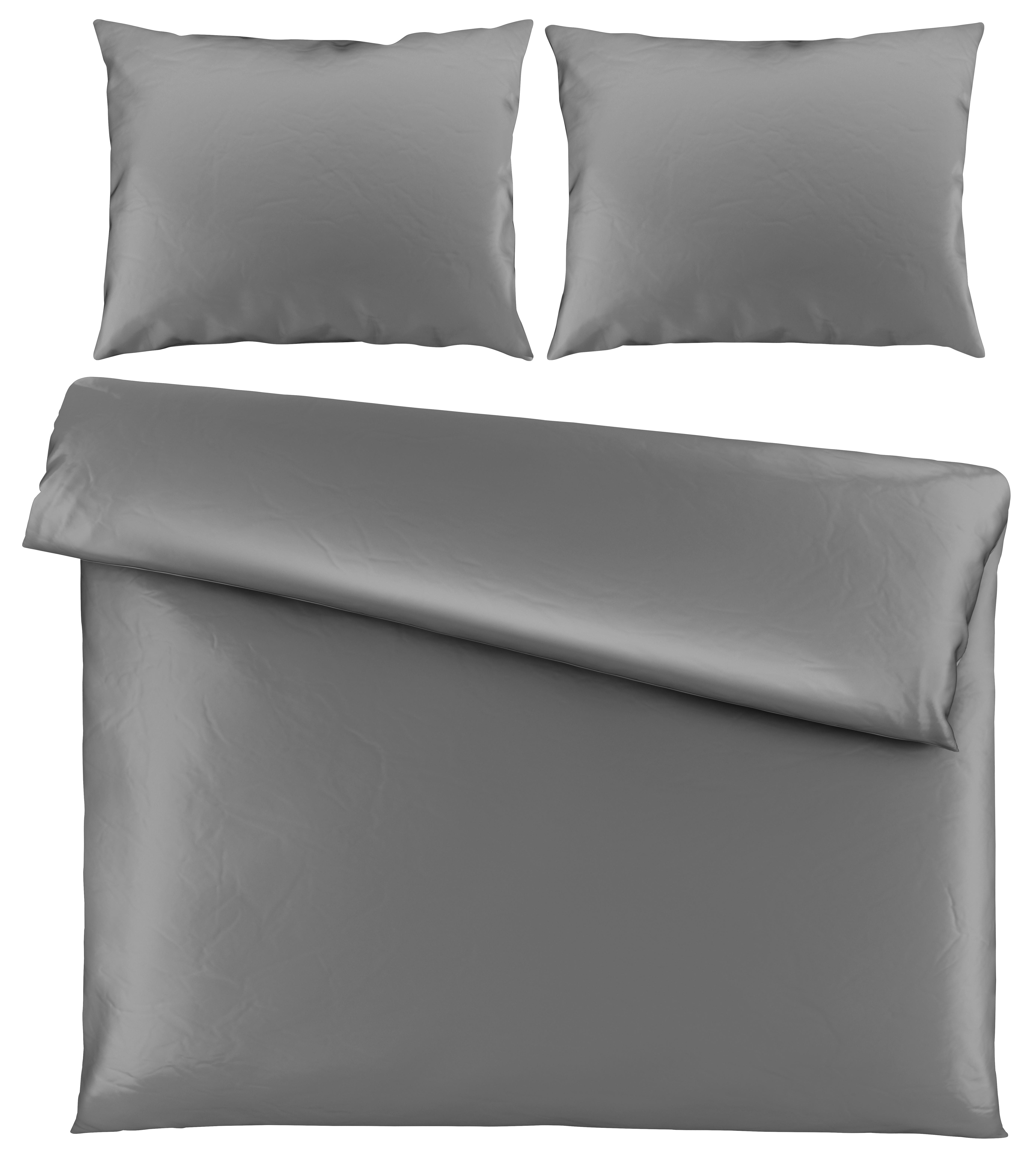 Bettwäsche Victoria XXL Anthrazit ca. 200x220cm - Anthrazit, MODERN, Textil (200/220cm) - Mömax