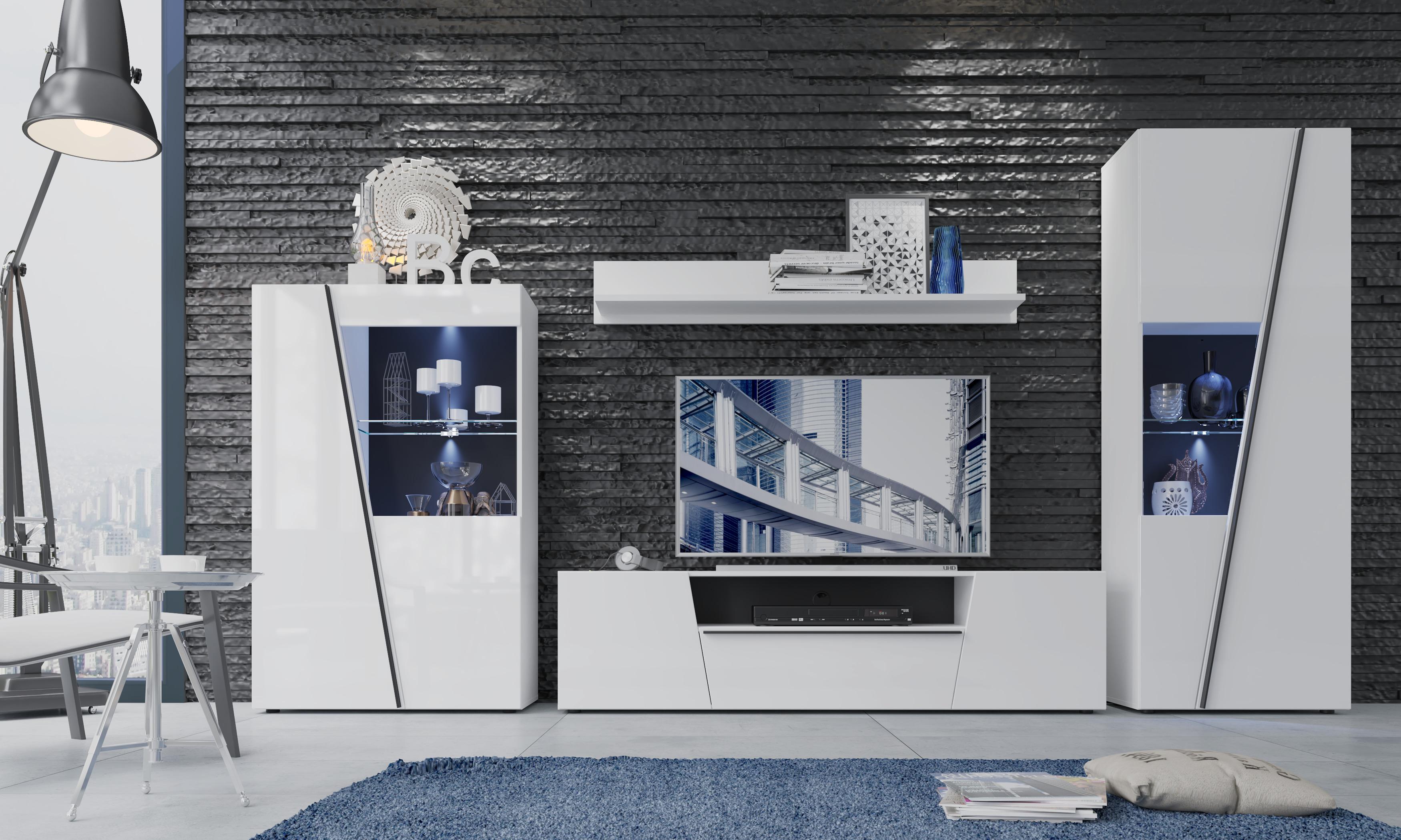 Tv Element Isola - bijela/crna, Modern, drvni materijal/plastika (182/48,3/39,9cm) - Modern Living