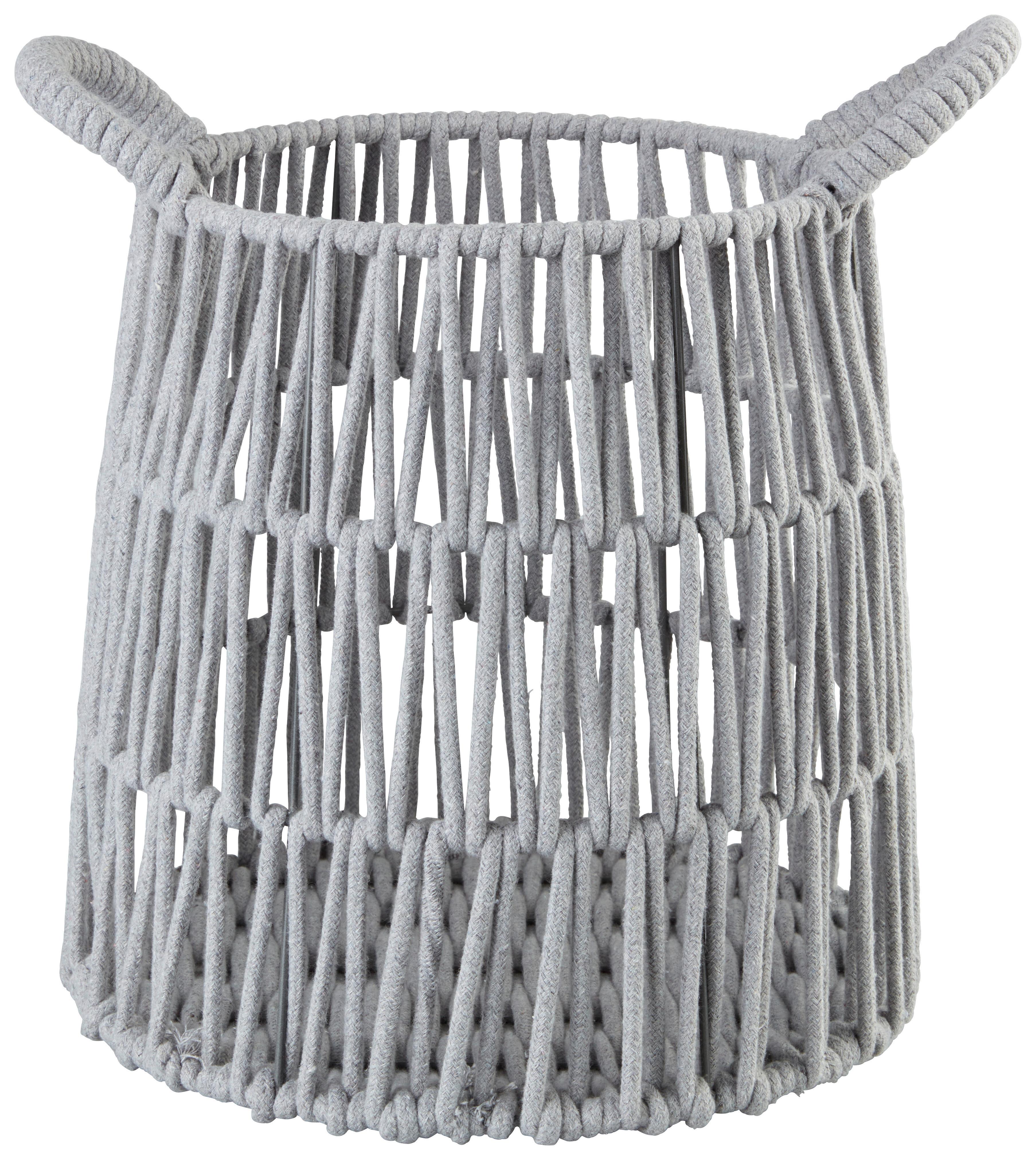 Kosár Nora-S - szürke, műanyag/textil (26/32cm) - Premium Living