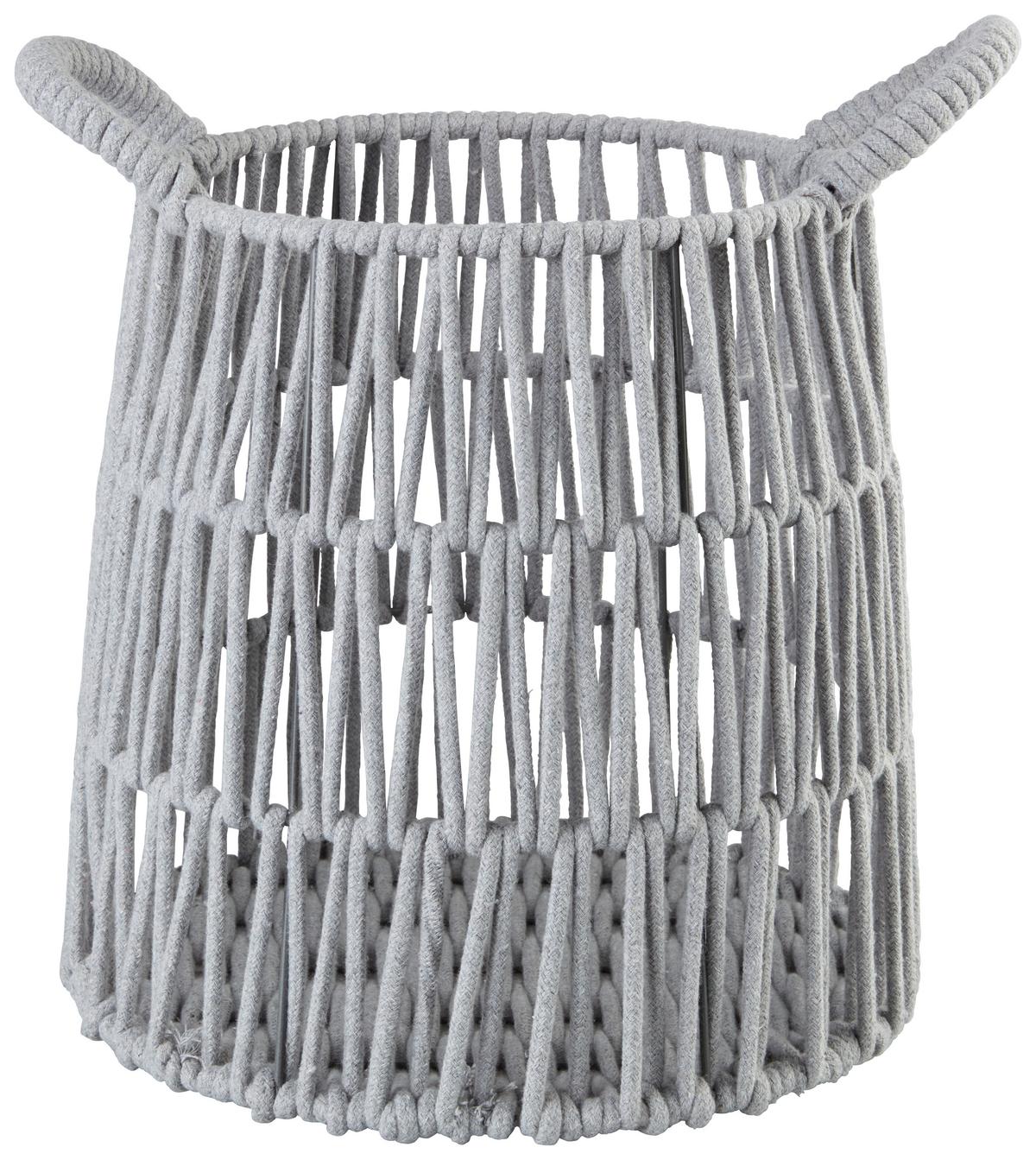 Kosár Nora-S - szürke, műanyag/textil (26/32cm) - Premium Living