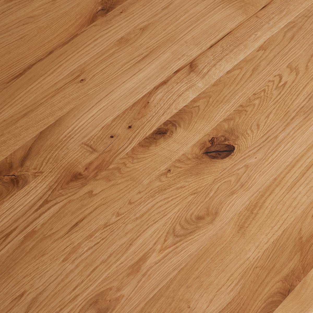 Esstisch Yola in Holz Wildeiche massiv ca. 200x100cm - Wildeiche/Schwarz, MODERN, Holz/Metall (200/100/75cm) - Bessagi Home