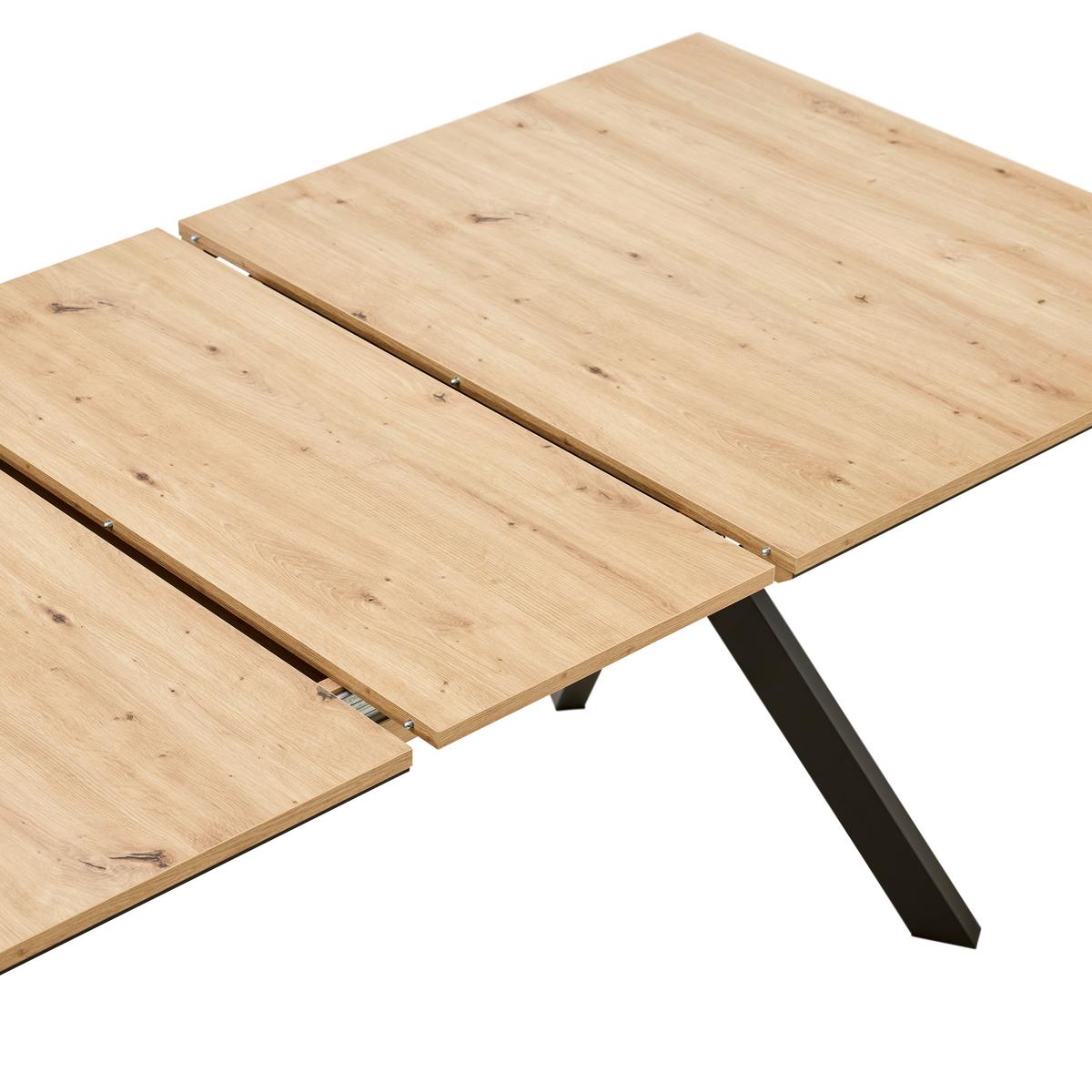 Ausziehtisch Mendosa 200 in Grau/Anthrazit - Anthrazit/Schwarz, Basics, Holzwerkstoff (160-200/90/75cm) - Premium Living