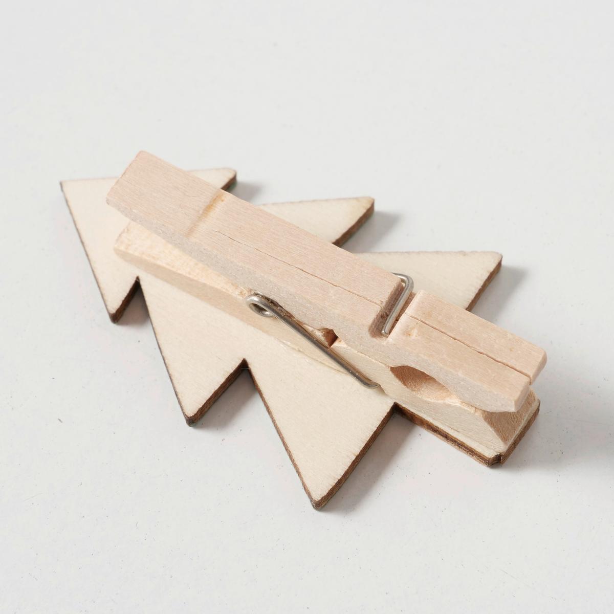 Dekoclip Monti I Multicolor 6-tlg. - Multicolor, Konventionell, Holzwerkstoff/Textil (5,5/1,7/5,5cm) - Modern Living