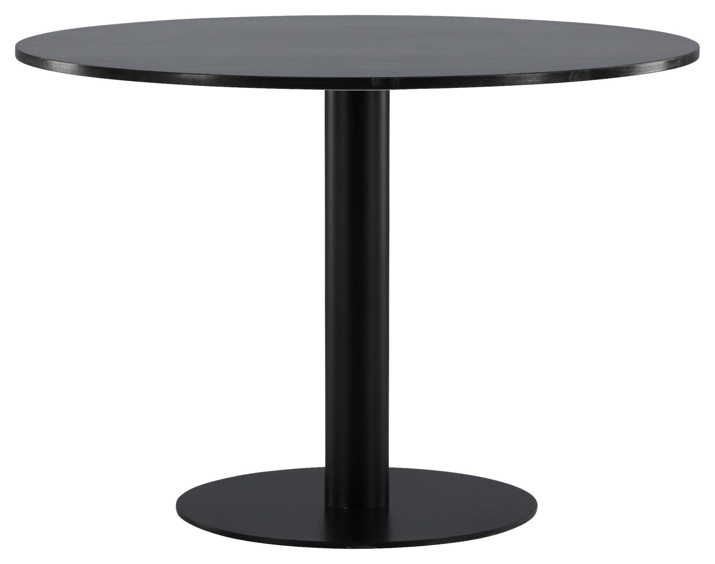 ESSTISCH ESTELLE - Dunkelgrau/Schwarz, Design, Stein/Metall (106/106/75cm) - Livetastic