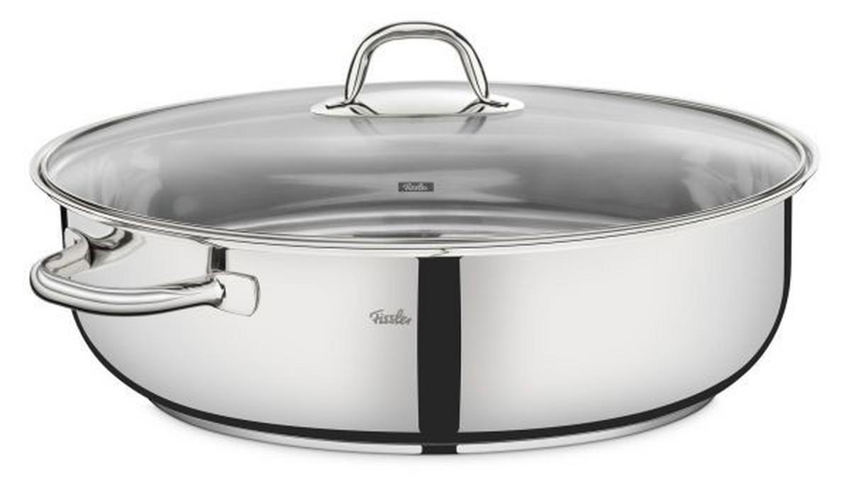BRYTFANNA 033 701 38 000 0 FISSLER - kolor stalowy/przejrzysty, Basics, metal/szkło (38cm) - Fissler
