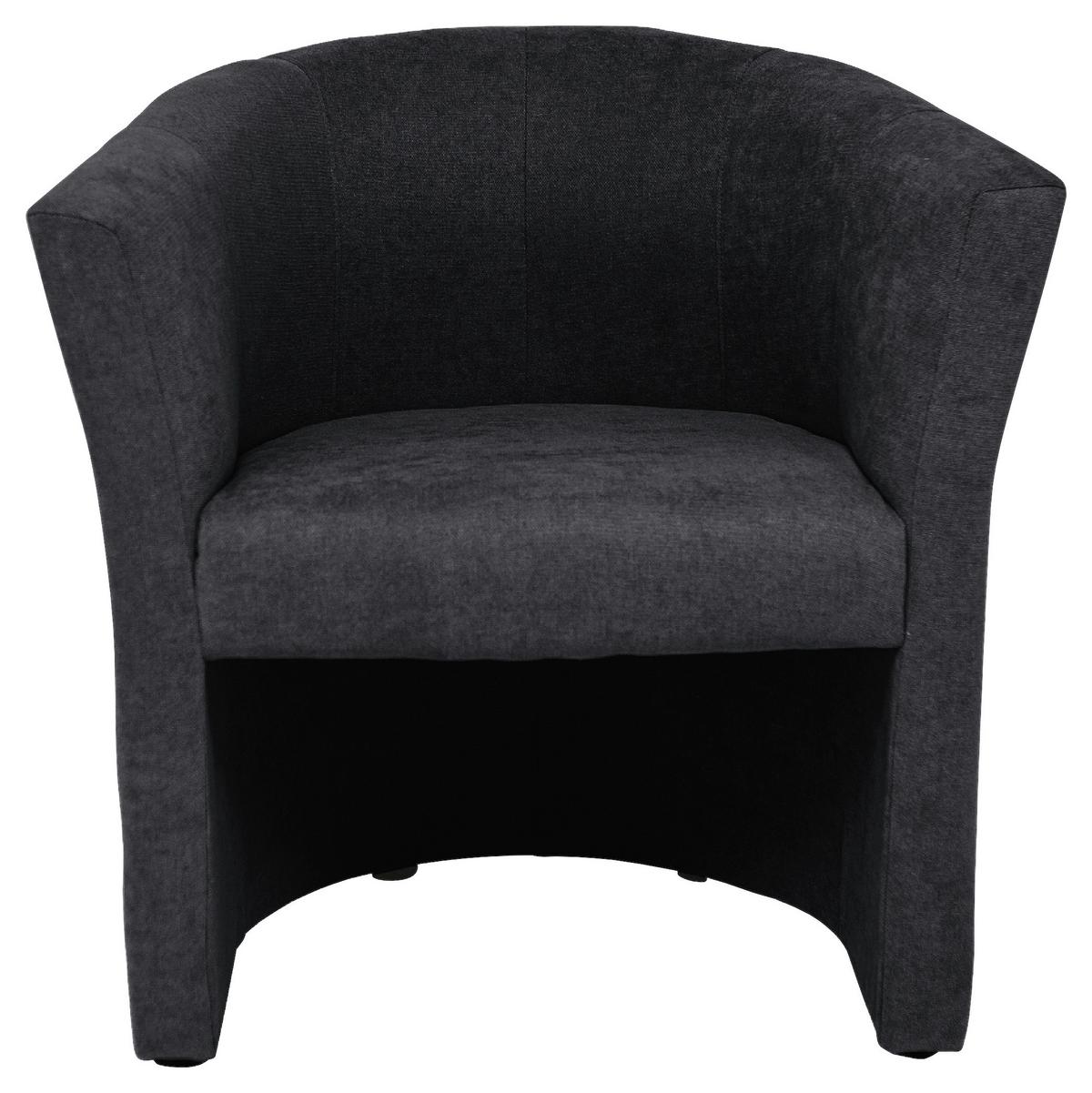 FOTEL TOMI - antracytowy/czarny, Konventionell, tworzywo sztuczne/tkanina (68/78/65cm) - Boxxx