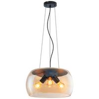 LAMPA WISZĄCA GABRIEL - kolor bursztynowy, Trend, metal/szkło (40/120cm) - Collett's Monde