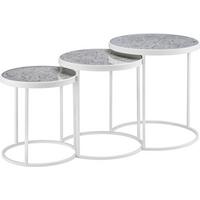 Set Miz Melody - bela, Romantika, kovina/steklo (47/42/37/50/45/40cm) - Premium Living