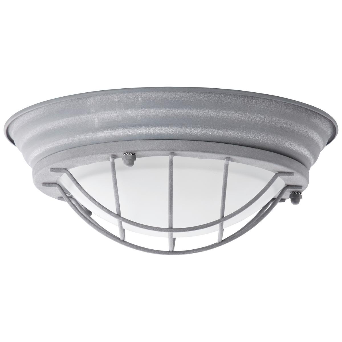 Deckenleuchte Typhoon Grau max. 30 Watt - Grau, KONVENTIONELL, Glas/Metall (29/10cm) - Brilliant