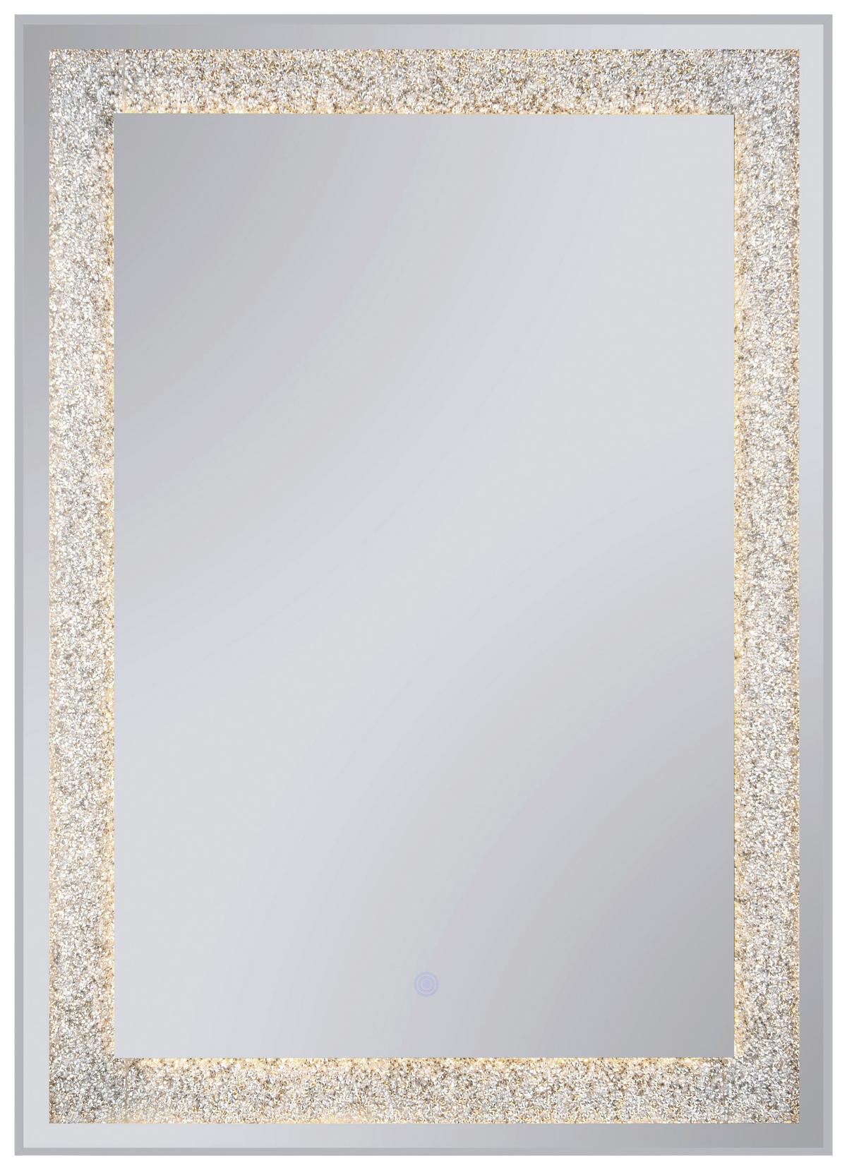 LUSTRO ŁAZIENKOWE HERMINE - kolor srebrny, Modern, szkło (50/70/3,5cm)