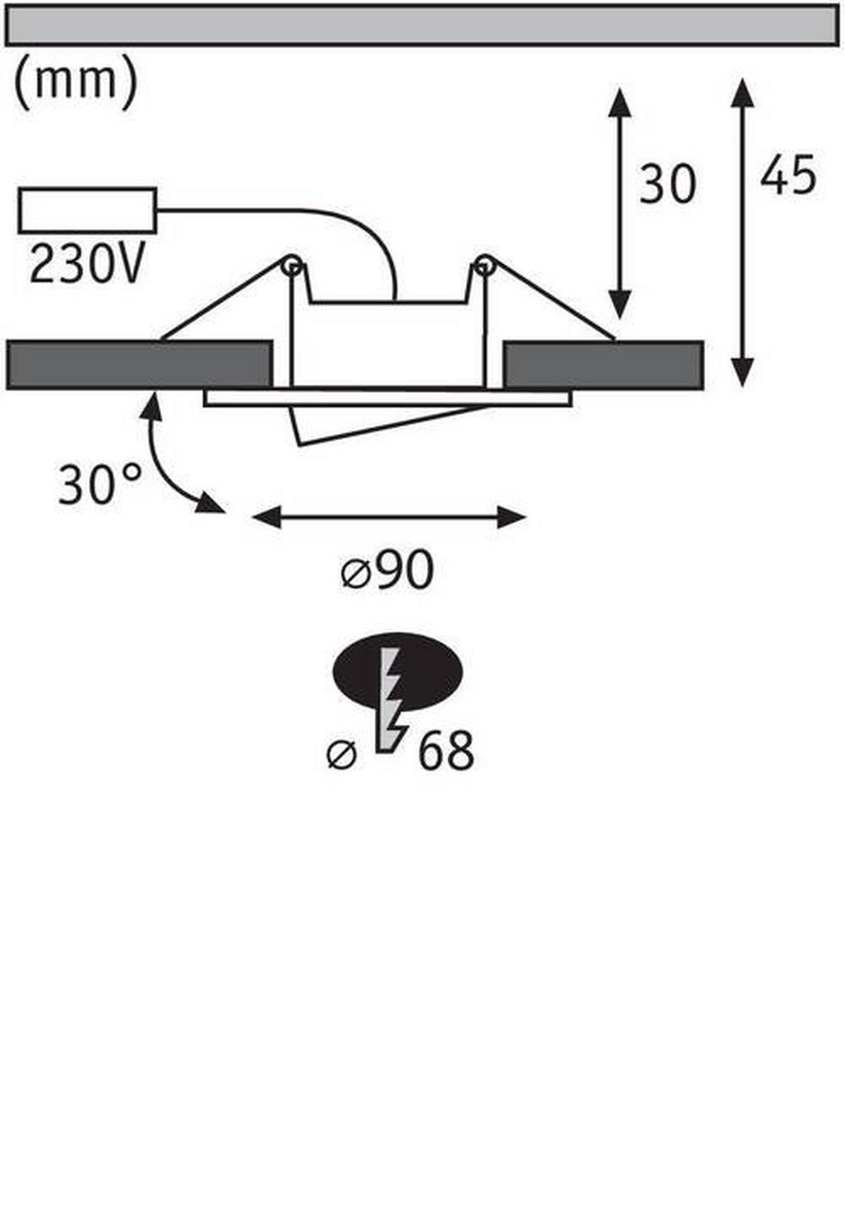 LED-Deckenleuchte Calla IP65 in Weiß max. 5,5 Watt - Weiß, Basics, Kunststoff (9cm) - Paulmann