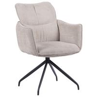 Stolica Lord - bež/crna, Basics, drvo/metal (59/88/63cm) - Premium Living