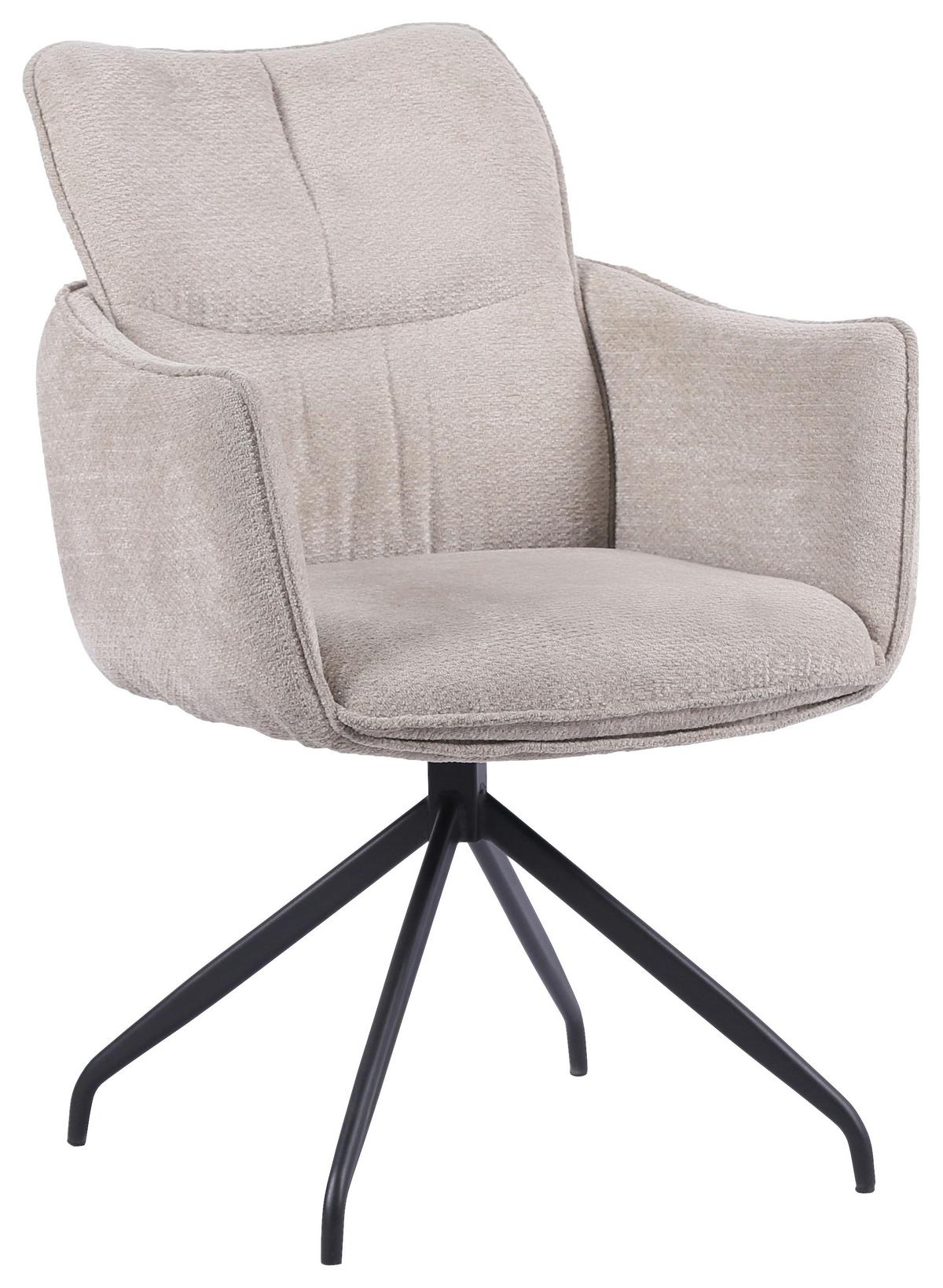 Stolica Lord - bež/crna, Basics, drvo/metal (59/88/63cm) - Premium Living