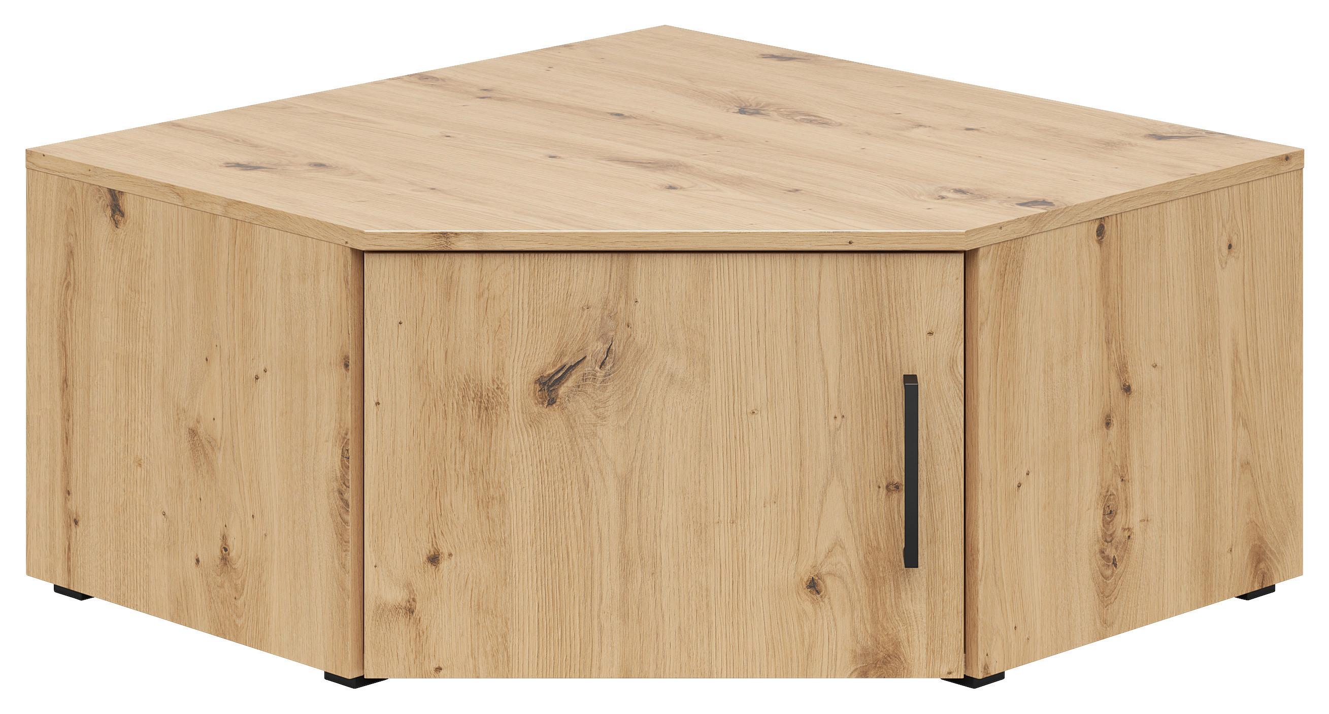 Aufsatzschrank Multistauraum Eiche Artisan - Schwarz/Eiche Artisan, MODERN, Holzwerkstoff/Kunststoff (71,5/35/71,5cm) - Mömax