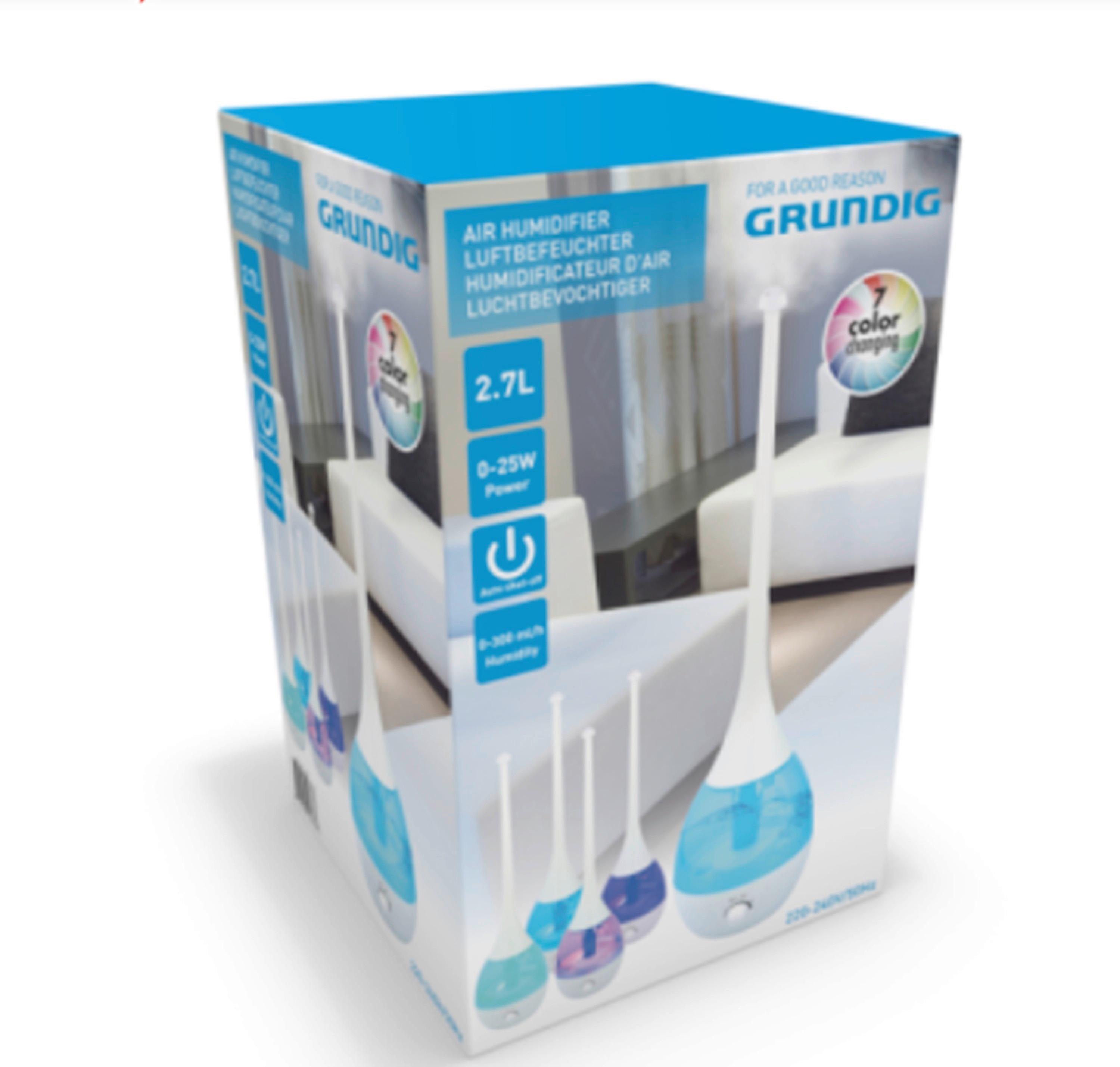 Párásító Grundig - többszínű/fehér, műanyag (18/41cm)