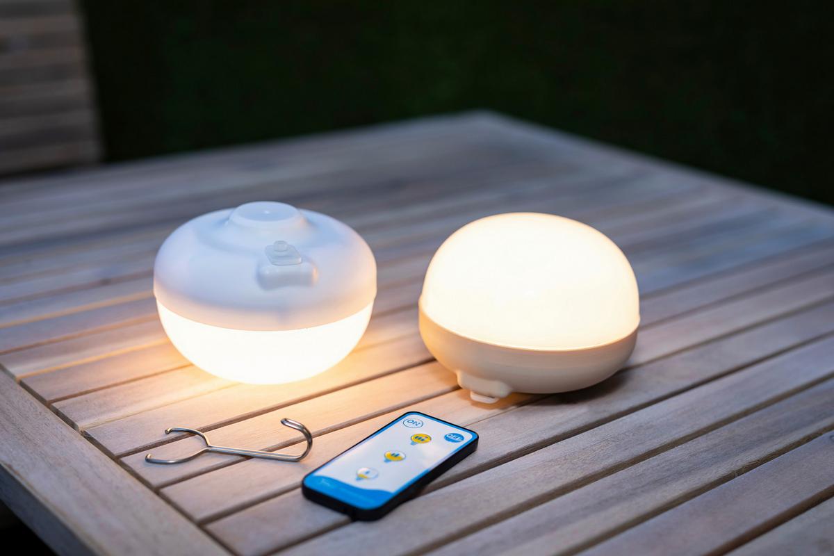 LAMPA ZEWNĘTRZNA LED CHERRY LUMCHE011BEWLNW - beżowy, Basics, tworzywo sztuczne (11/8.5/11cm) - Newgarden