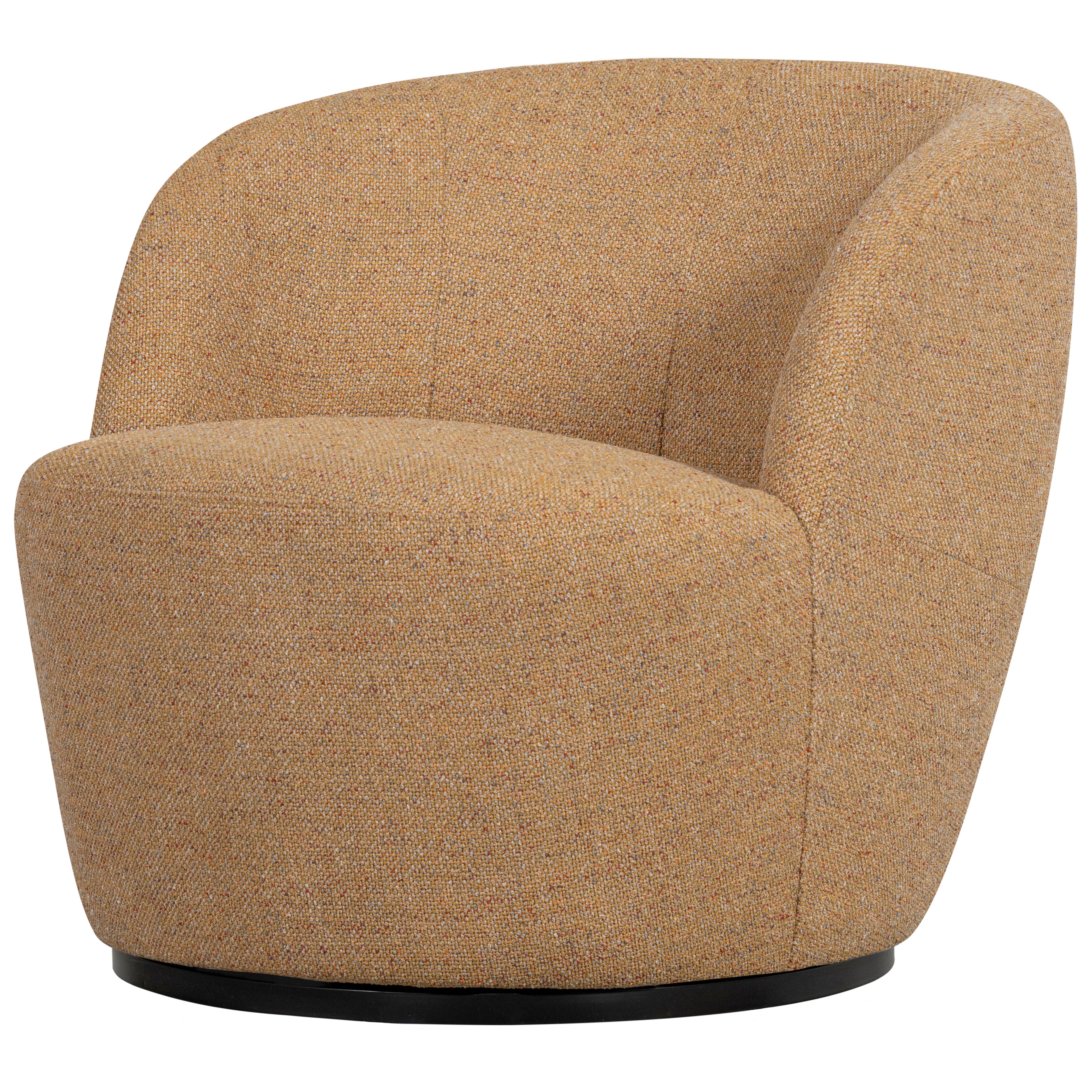 Cocktailsessel Serra Gelb - Currygelb/Schwarz, Design, Kunststoff/Textil (70/68/77cm) - Livetastic