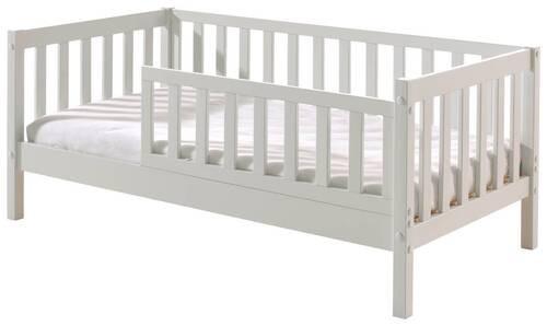 Kinder-/Juniorbett, 70x140 cm, weiß - Naturfarben/Weiß, MODERN, Holz (70/140cm) - MID.YOU