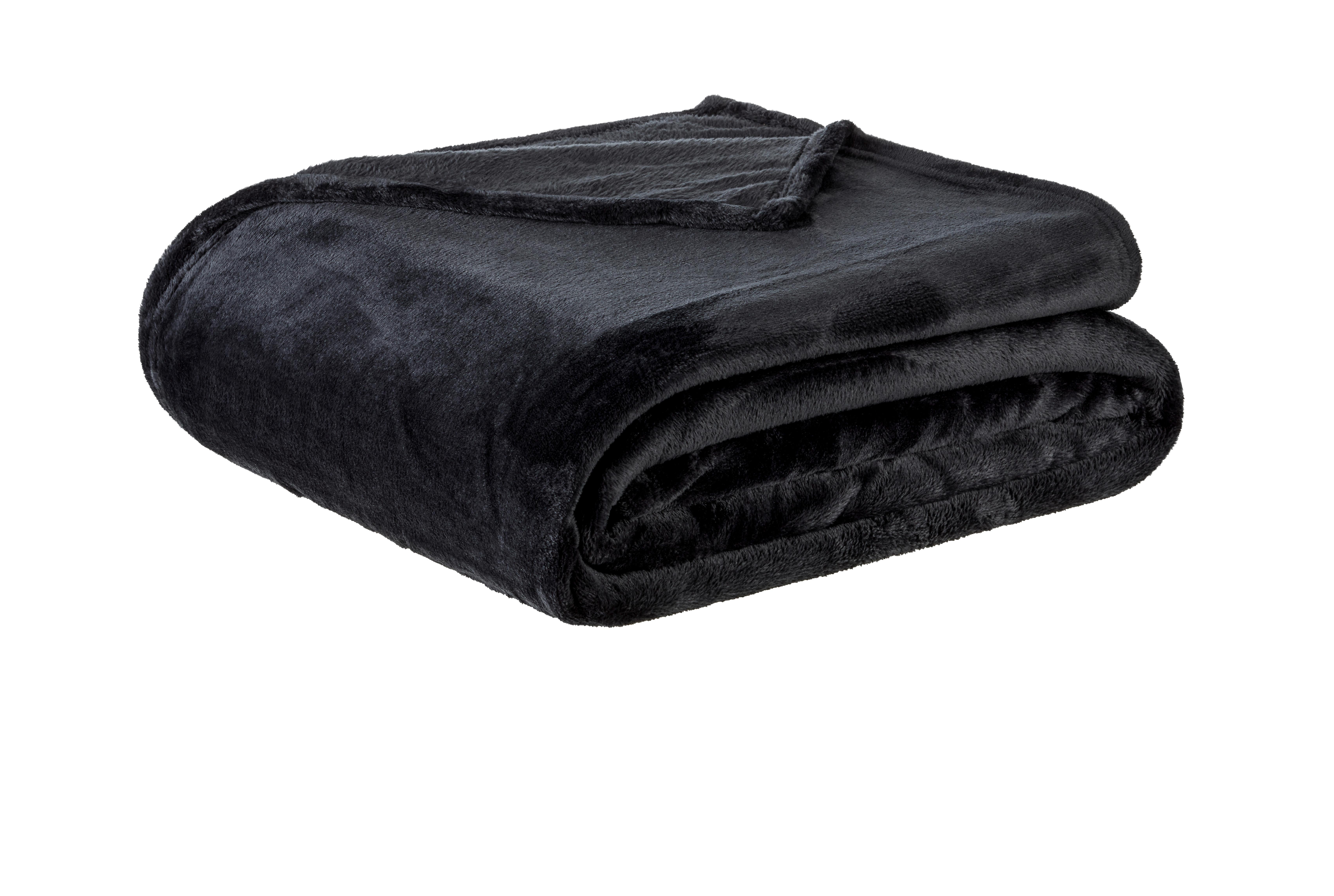Kuscheldecke Michael ca. 220x240cm - Schwarz, Textil (220/240cm) - Modern Living
