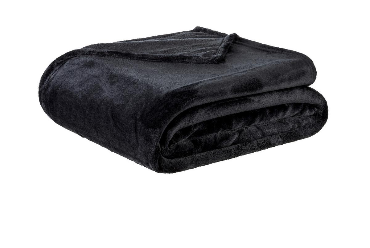 Pătură pufoasă Michael XXL,cca. 220x240cm - negru, textil (220/240cm) - Modern Living