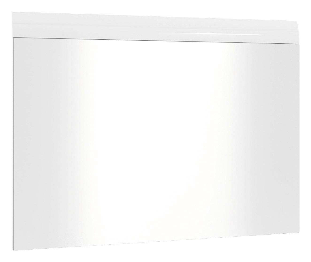 Oglindă MERANO - alb lucios intens, Modern, sticlă/material pe bază de lemn (87/63/1,9cm) - Modern Living