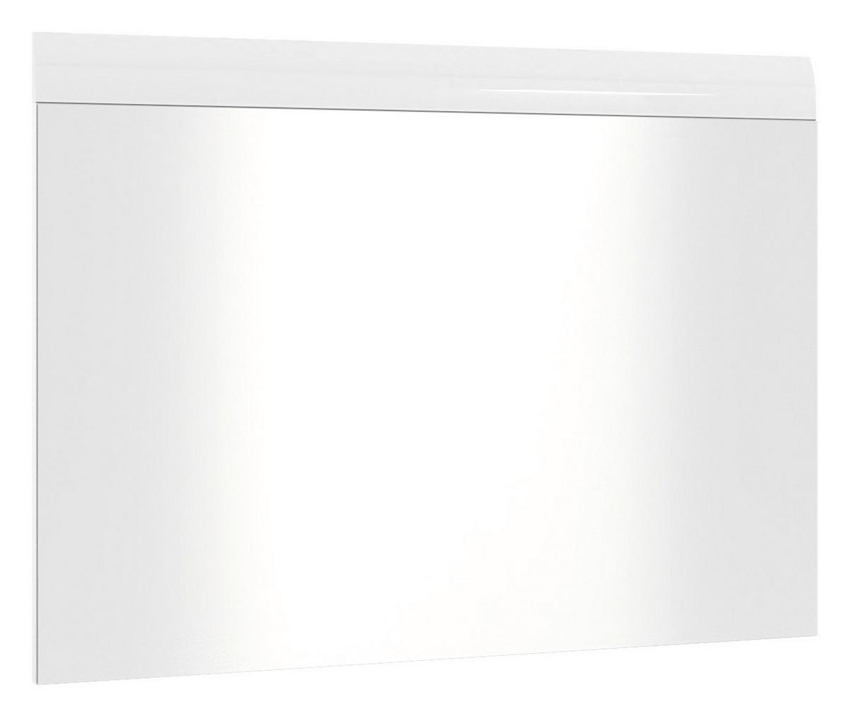 Oglindă MERANO - alb lucios intens, Modern, sticlă/material pe bază de lemn (87/63/1,9cm) - Modern Living