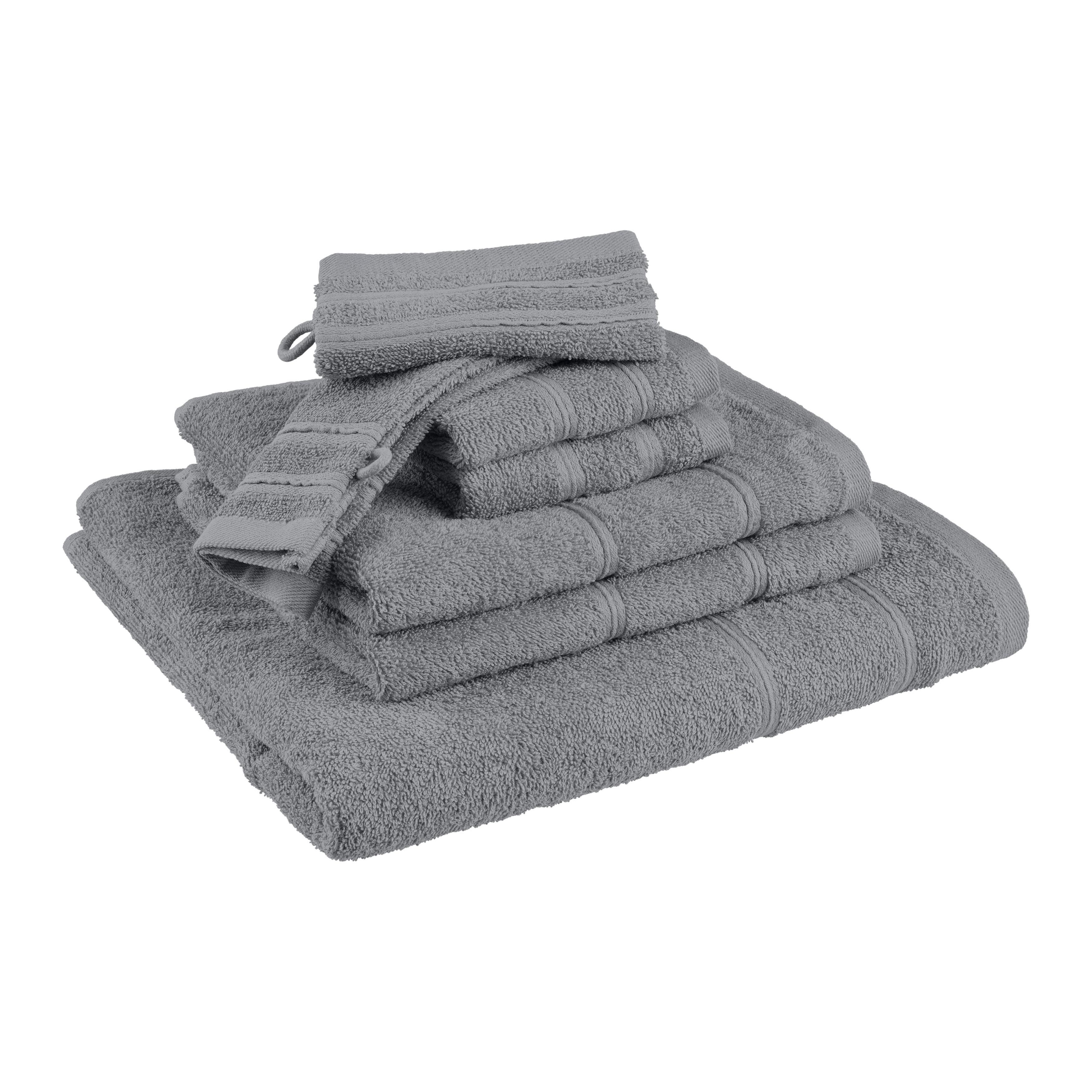 Frottierset Melanie Anthrazit, 7-teilig - Anthrazit, Textil (25/35/8cm) - Mömax