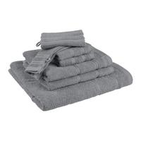Frottierset Melanie Anthrazit, 7-teilig - Anthrazit, Textil (25/35/8cm) - Mömax