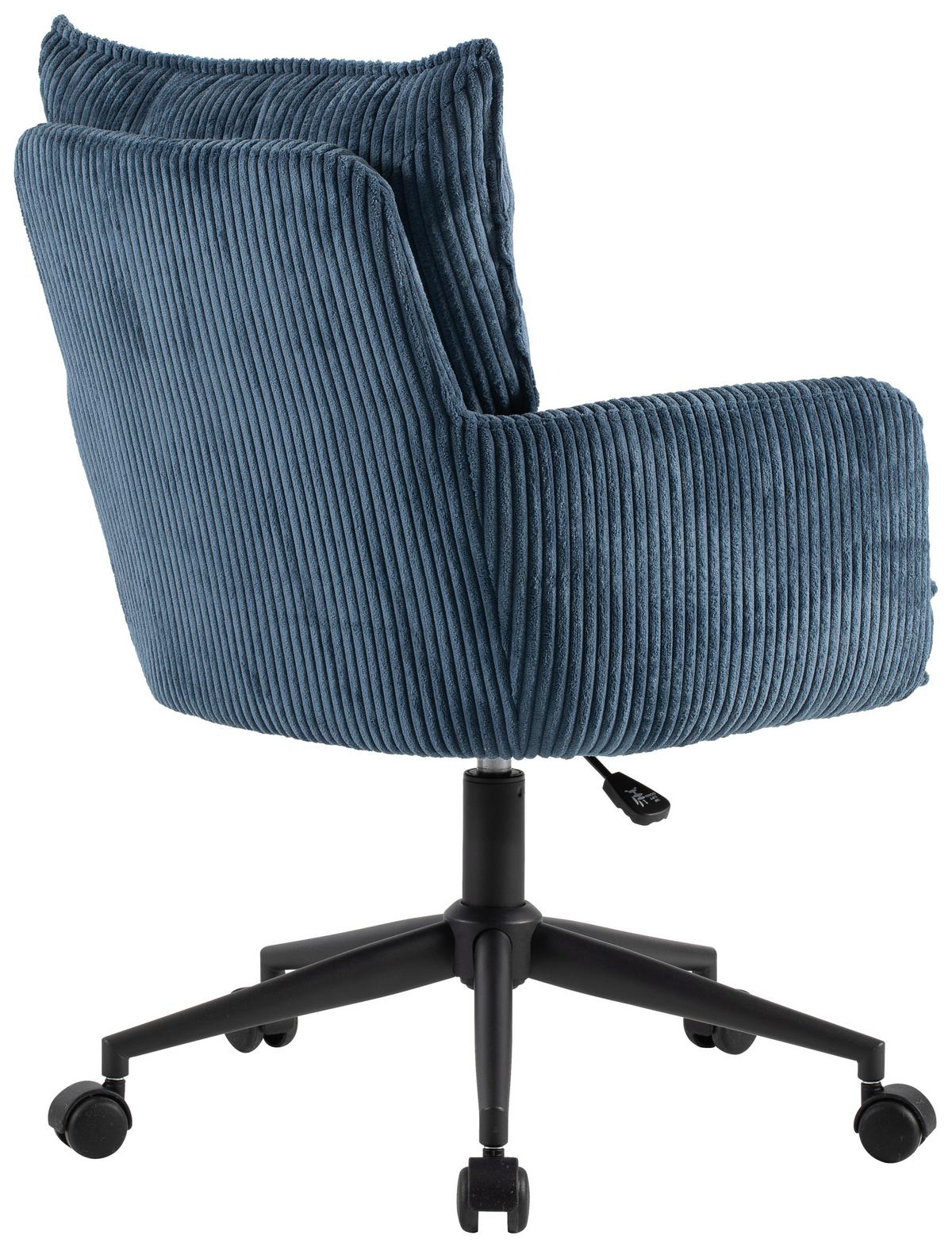 KRZESŁO OBROTOWE LUCIE  -EXKLUSIV- - niebieski/czarny, Design, tworzywo sztuczne/metal (58/84,5-92/64cm) - Carryhome