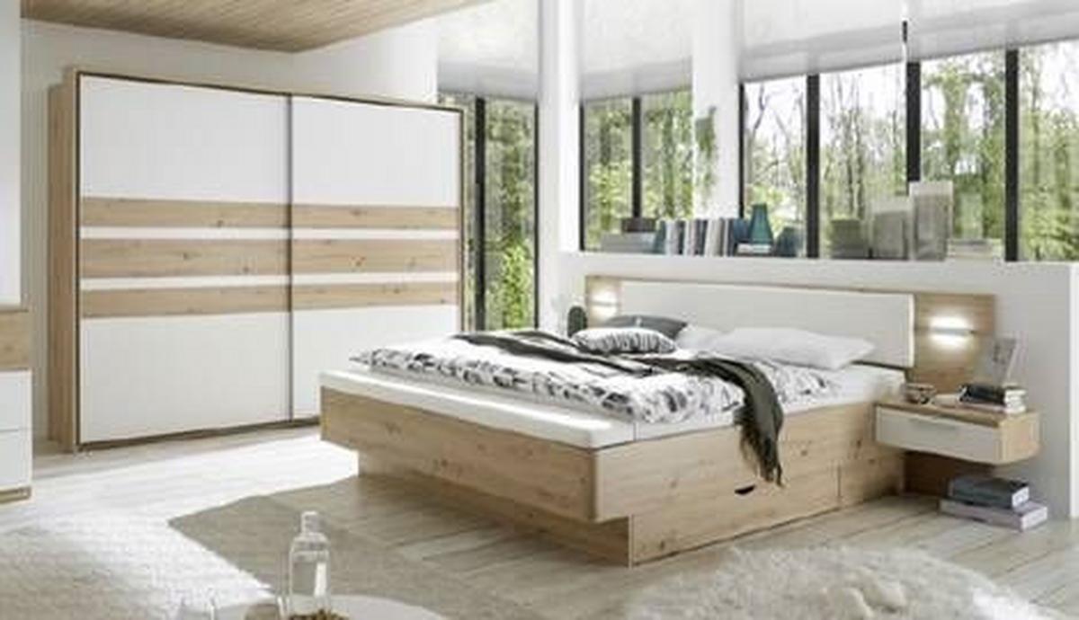 Omara Z Drsnimi Vrati Catania, Bela, Barva Hrasta - bela/barve aluminija, Moderno, kovina/leseni material (270/210/60cm) - Livetastic