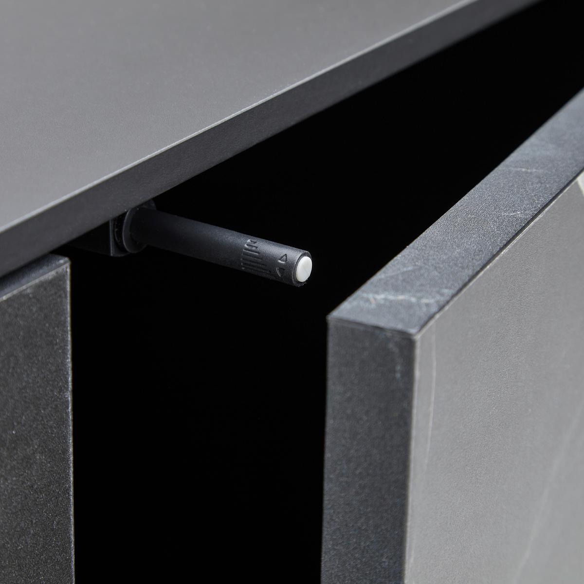 Sideboard Valea Grau - Schwarz, MODERN, Holzwerkstoff/Kunststoff (180/106/42cm) - Premium Living