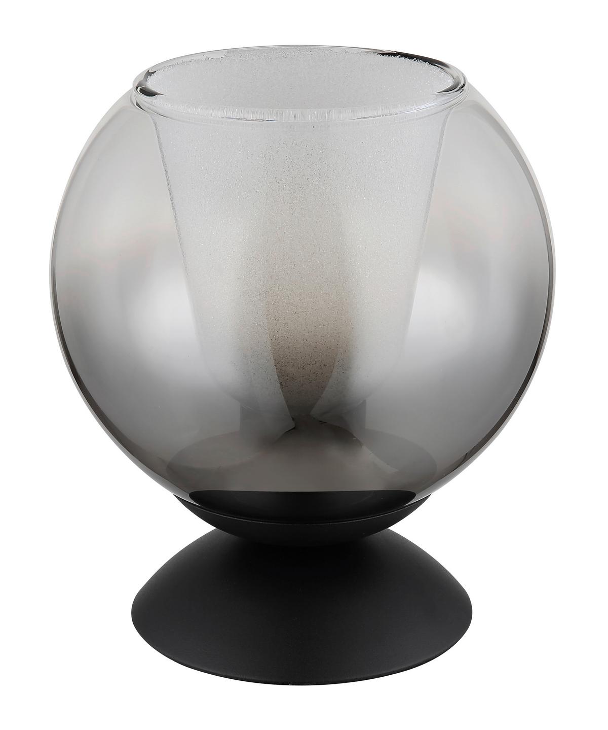 Stolna Svjetiljka Barry - siva/prozirno, Basics, staklo/tekstil (15/20.5cm) - Globo