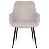 STOL MED ARMSTÖD ELENA -TOP- - beige/svart, Modern, metall/trä (57/85/60cm) - Mömax