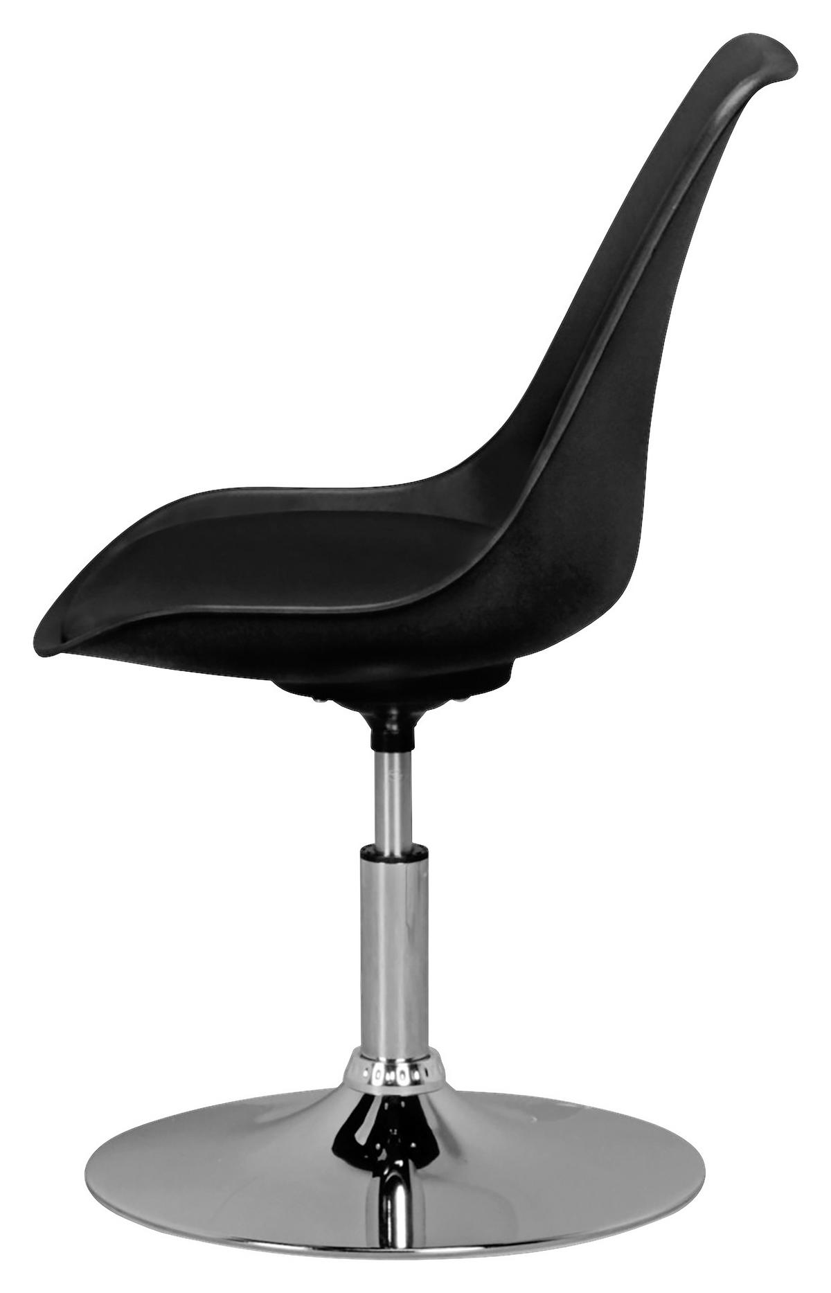 Mladinski Vrtljivi Stol Korsika - barve kroma/črna, Moderno, kovina/tekstil (46/88/46cm) - MID.YOU