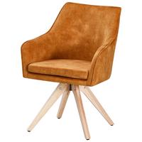 Stol Lisa, Zlata - zlate barve/siva, Konvencionalno, tekstil/les (62/83/63cm)