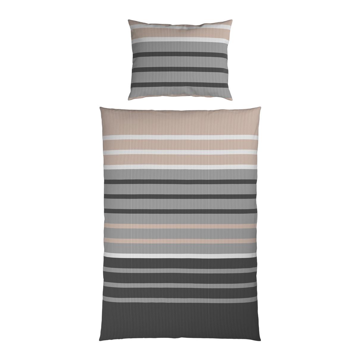 Ágyneműhuzat-garnitúra Streif - bézs/fekete, Konventionell, textil (140/200cm) - Mömax