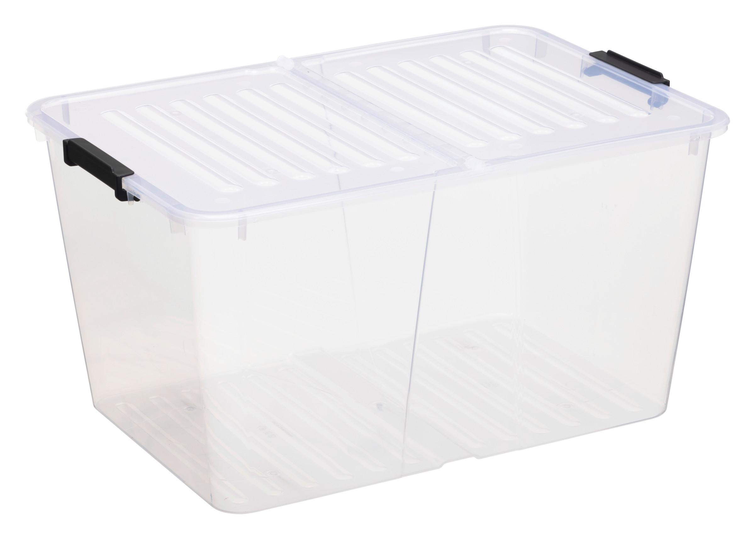 Škatla S Pokrovom Home Box Flex - Ca.50l - prozorno, Konvencionalno, umetna masa (56,7/30,6/39,6cm)