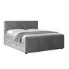Boxspringbett Bologna ca. 180x200 cm Hellgrau - Hellgrau/Schwarz, MODERN, Holzwerkstoff/Kunststoff (180/200cm) - MID.YOU
