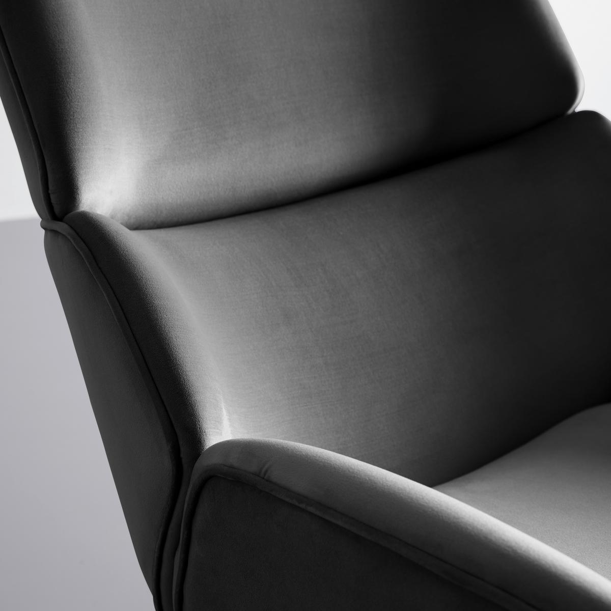 Relaxsessel Felia ca. 71x92,5x79 cm Samt Grau - Buchefarben/Grau, MODERN, Holz/Textil (71/92,5/79cm) - Bessagi Home